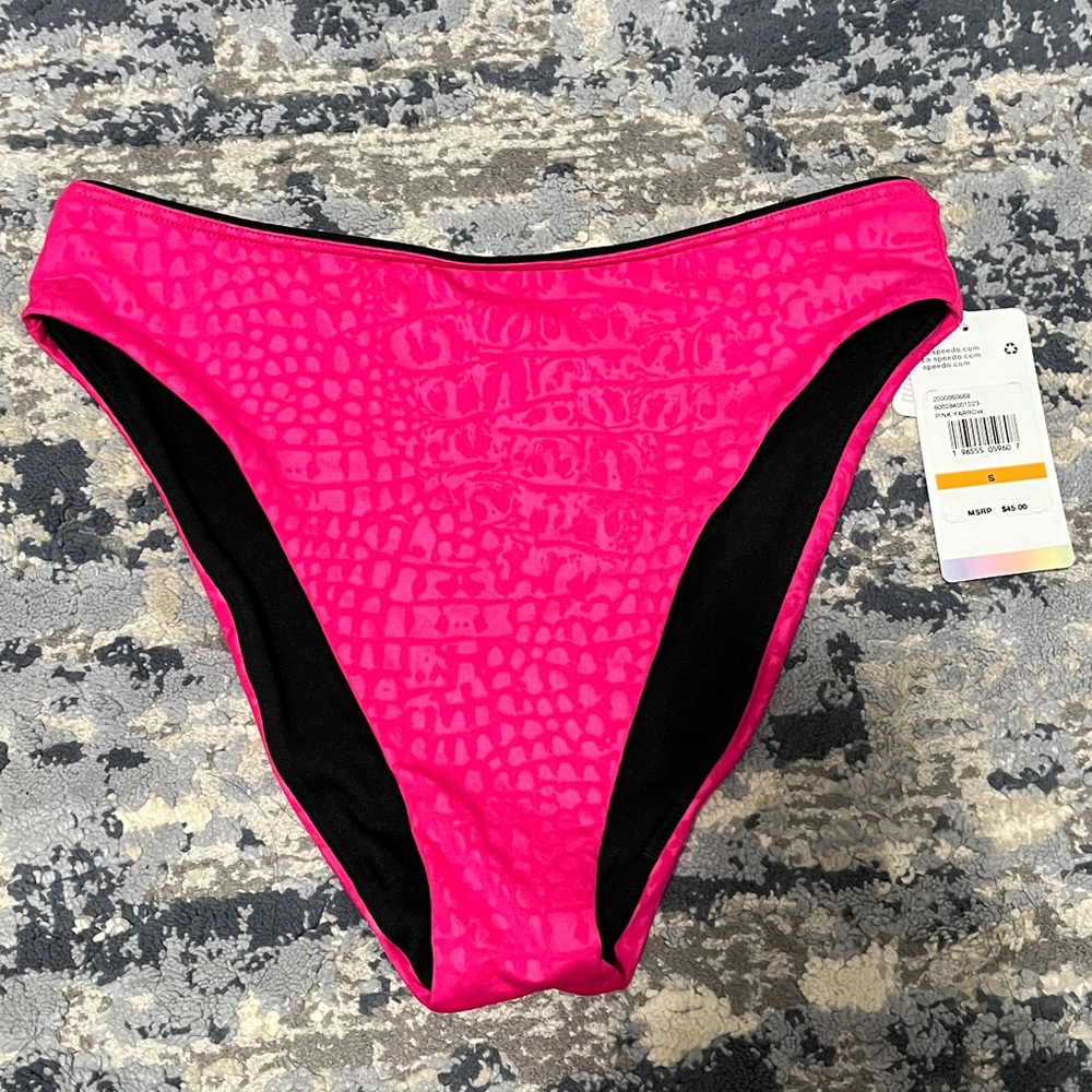 Speedo Pink and Black Bikini Bottom